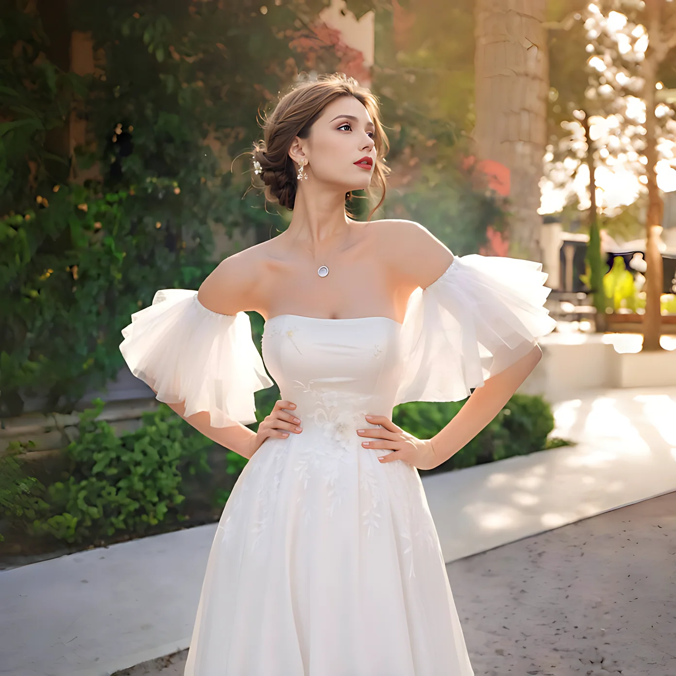 Maniche staccabili da sposa Copri braccia per abiti da sposa Decorazione di matrimoni ed eventi Cinghia rimovibile Accessori per spose GP82 - Image 5