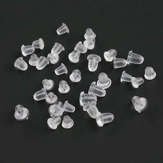 200pcs/lot Soft Silicone Rubber Earring Back Stoppers For Stud Earrings DIY  Jewelry Making Earrings Findings