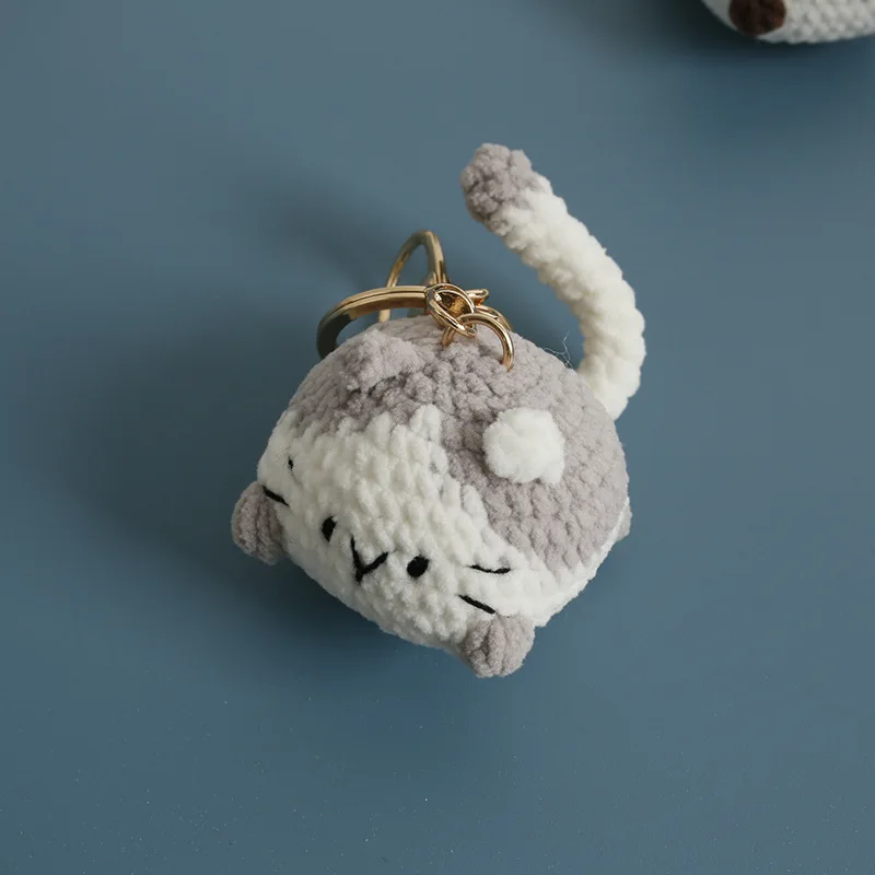Small Cat Crochet Keychain Handmaking Crochet Cute Kitten Keyrings For Bag Pendant Knitting Animal Doll Keychain For Gift Custom 17 S9e42844e38974d28b1679e15db409e9eX