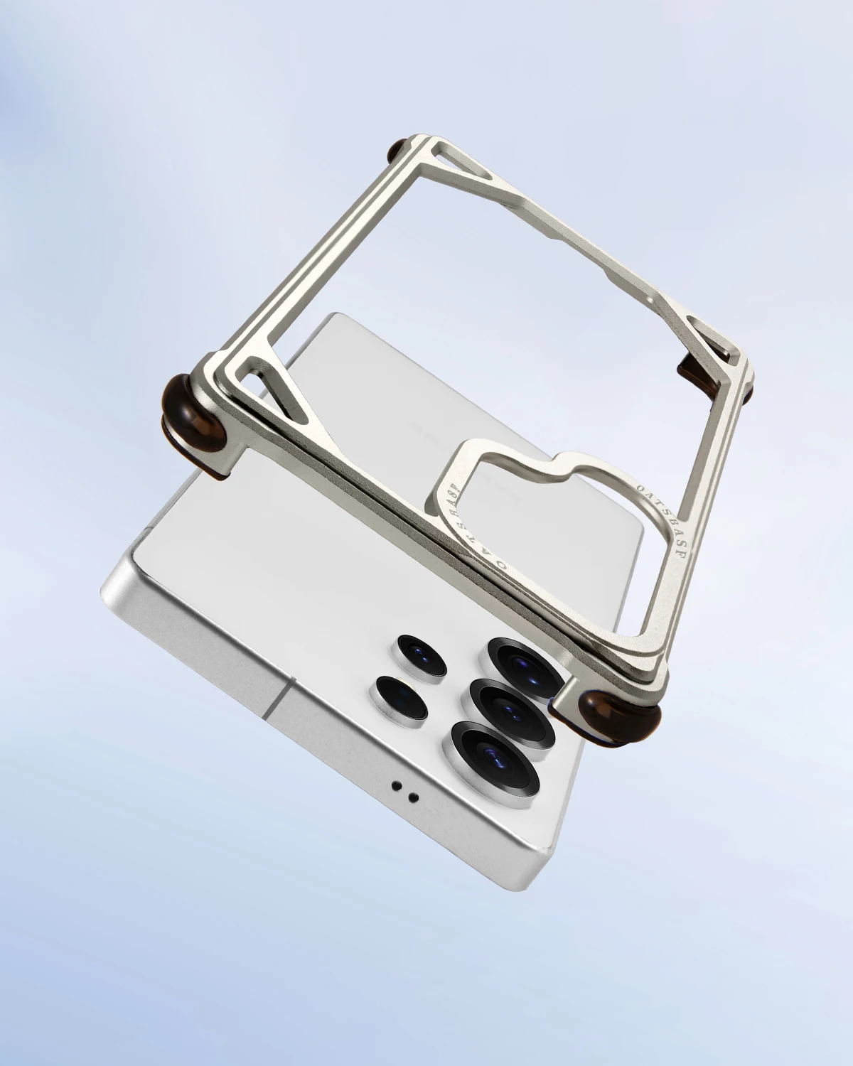 Oatsbasf Ultra-Thin Metal Phone Case - Frameless Minimalist Bumper with Wireless Charging Compatibility