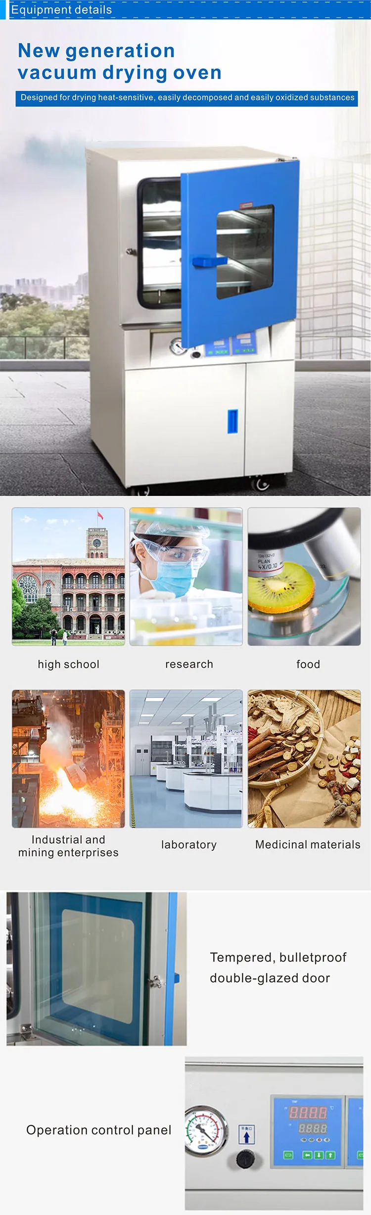 High Standard Desktop Type Vacuum Drying Oven Laboratory Test 200 Degree Low High Temperature Electronic Power Heat Machine Use 12 S9E42Cba13D9F4744B54836Aee2Da375Bf