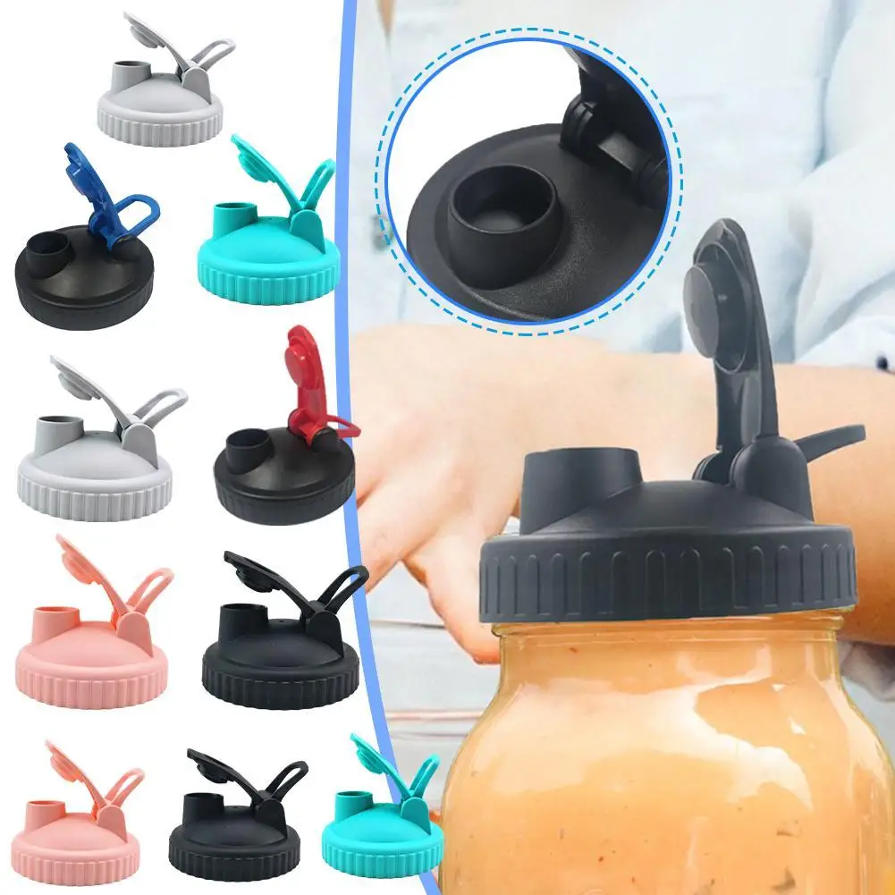 Mason Jar Lids Cover Drinking Bottle Lid With Pour Holes Wide Mouth Jar Cap Leak-proof Bottle Cover for Kitchen 70mm/86mm food cover,fresh keeping cover,preservation cover
