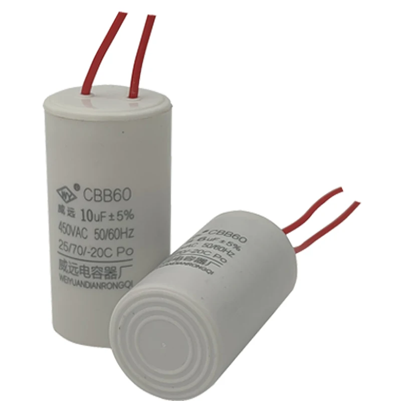 

450V 3UF 4UF 5UF 6UF 8UF 10UF 12UF 15UF 18UF 20UF 25UF 30UF 35UF 40UF 45UF 50UF Motor Run Capacitors CBB60 Spade Tabs 450VAC