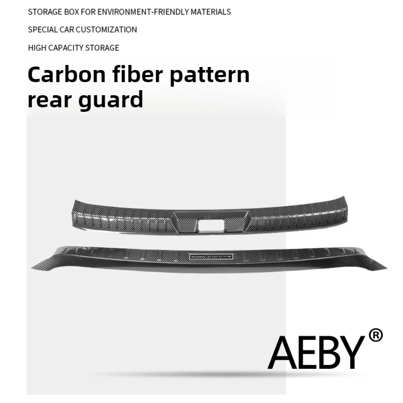 AEBY BYD Seal U DM-i 2020-2025 도어 실 가드 후면 범퍼 보호대, 카본 패턴 긁힘 방지, 쉬운 설치