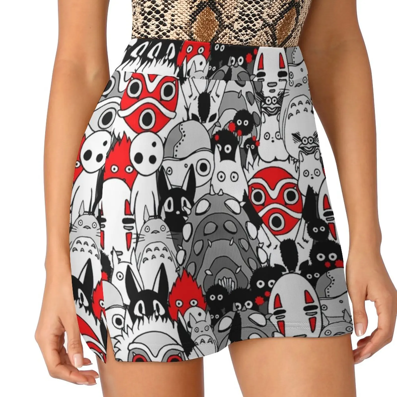 

Funny Totoro Skirt Summer Ghibli Japanese Anime Fashion Casual A-line Skirts Vintage Mini Skirt Women Graphic Big Size Clothing