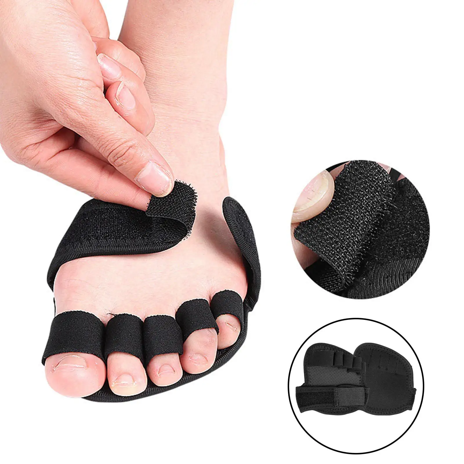 

1 Pair Five-Finger Toe Separator Soft Forefoot Pads Orthotics Insoles Ballet Dancer Hallux Valgus Correction Foot Care Tools