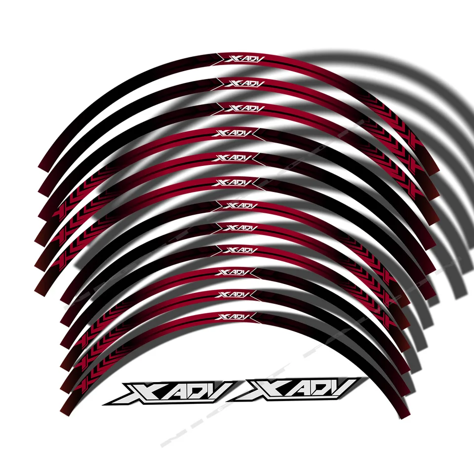 Strisce Adesive Riflettenti Per Ruote Moto E Auto, 16-18 Pollici, Colore Blu, Set Da 16 Pezzi In PET - 2