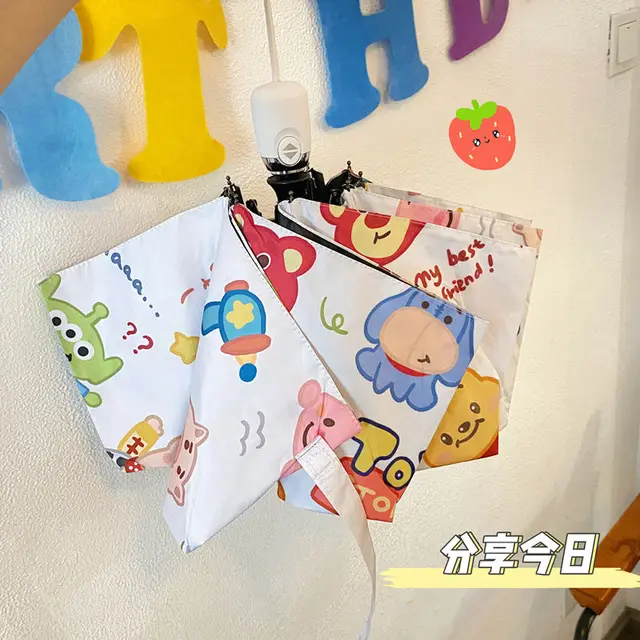 Disney Winnie Design Automatikus Esernyő Szélálló Uv Védje Az Esernyőt A Nők Számára, Akik Napos És Esős Összecsukható Esernyők - Image 4