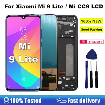 6.39" Screen for Xiaomi Mi 9 Lite LCD Display Digital Touch Screen Assembly with Frame for Xiaomi Mi CC9 Replacement M1904F3BG