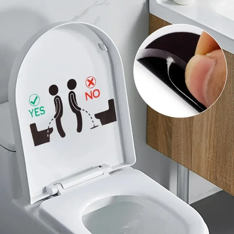 toilet wall stickers toilet stickers Toilet Sticker Funny Man WC Sticker Removable Toilet Stickers Bathroom Decoration Self-adhesive Wall Stickers Home Decor
