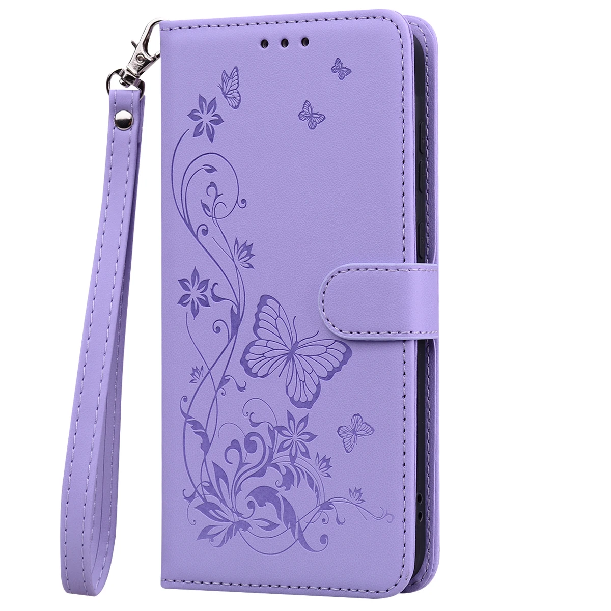 Leather Flip Phone Case - Elegant Book Cover Style