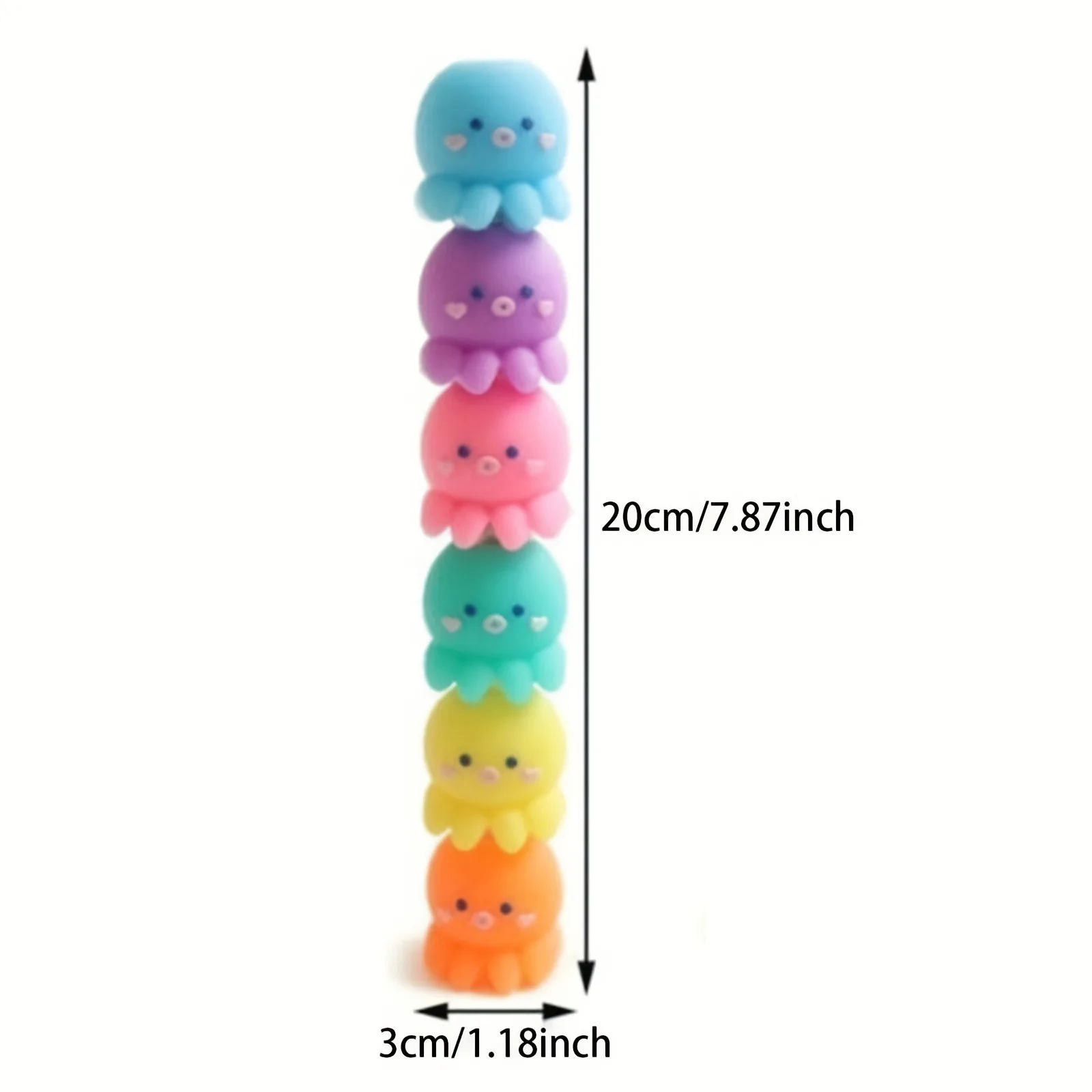 Highlighter pen 5 Color Creative Cute Splicing Love Octopus Bear Highlighter Girl Heart Octopus Colorful Marking Pen Student Supplies