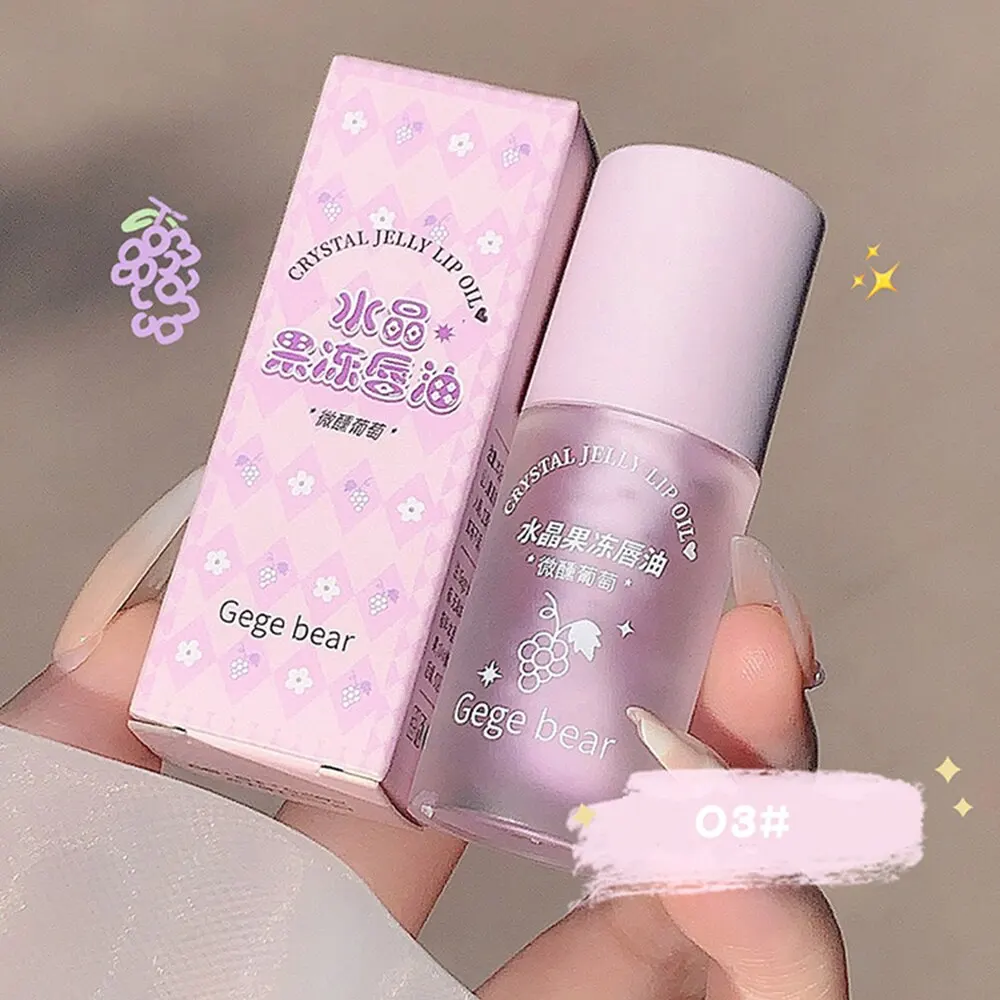 Gege Bear Crystal Jelly Fruit Lip Oil Peach Grape Avacado Hydrating Moisturizing Nourishing And Lightening Lips Line 6