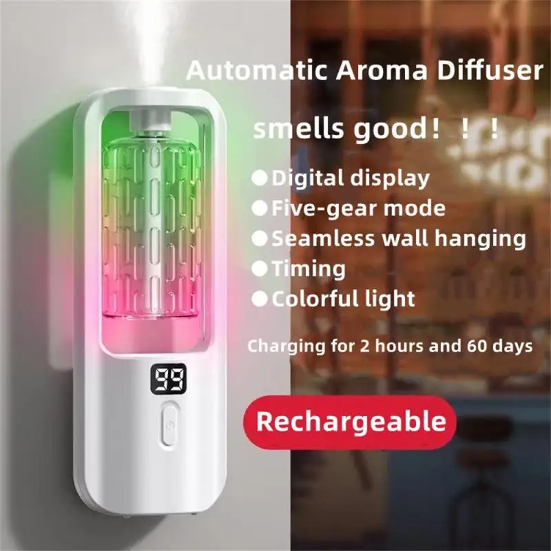 Essential Oil Diffuser Essential Oil Fragrance Expander 5gear Aroma Diffuser Fragrance Essential Oil Aromatherapy Machine Timing Air Freshener Colorful Light Living Bedroom Toilet