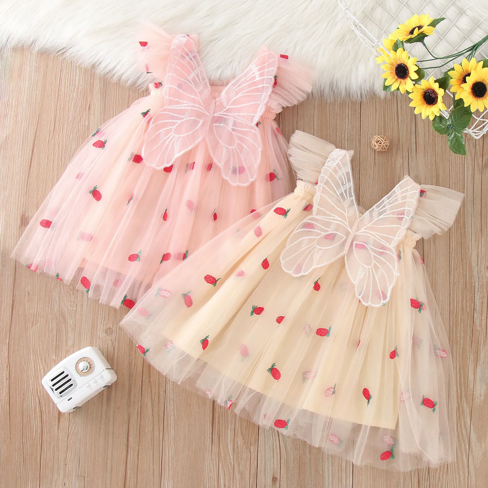 【韓国PAKUA パクア】BUTTERFLY BABY DRESS Butterfly dress for 1 year baby new arrivals