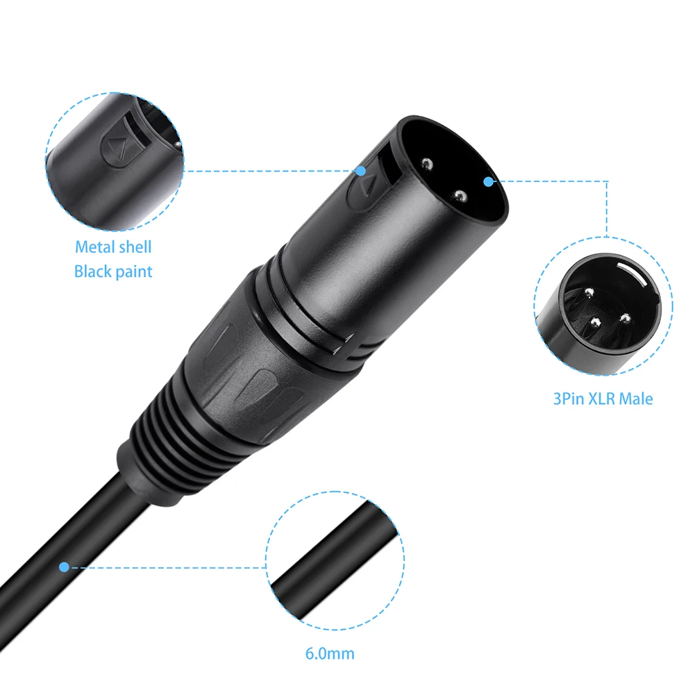 XLR3M- XLR5F 어댑터 케이블 DMX 무대 조명 케이블 XLR 3M- XLR 5F DMX 조명 케이블 (마이크용) DMX 무대 조명 턴어라운드