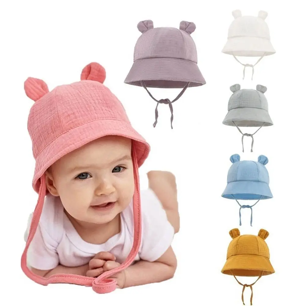 

Cute Cartoon Bucket Hat Summer Baby Fisherman Hat Rabbit Ear Cap Panama Cap Kids Sun Cap