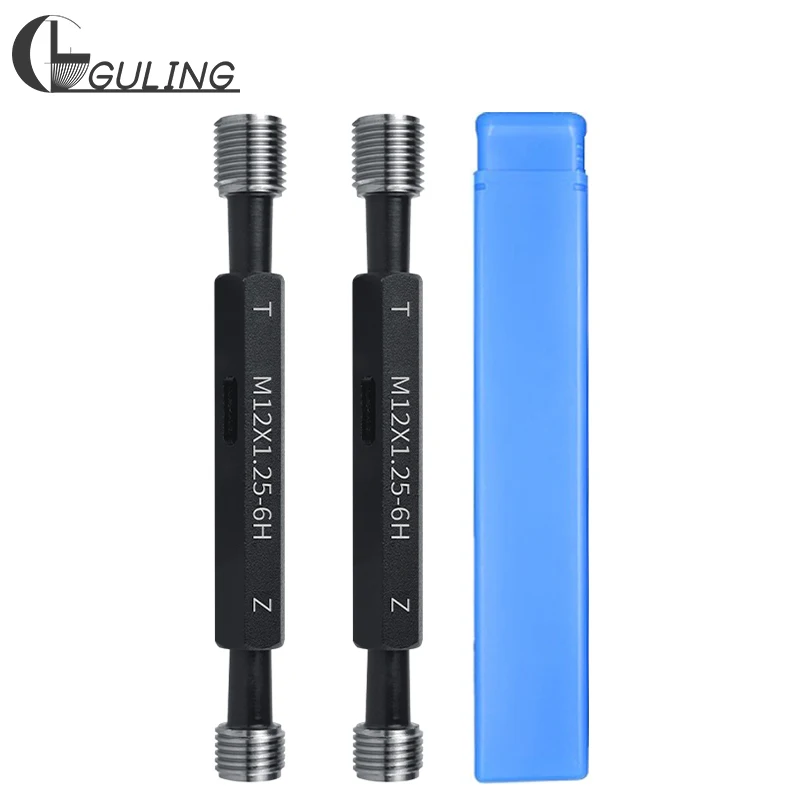 GULING M0.8-M18 고정밀 나사 플러그 게이지 GO/NO GO 게이지 미터법 게이지 6H 정밀 내부 나사 게이지 나사 테스트 도구