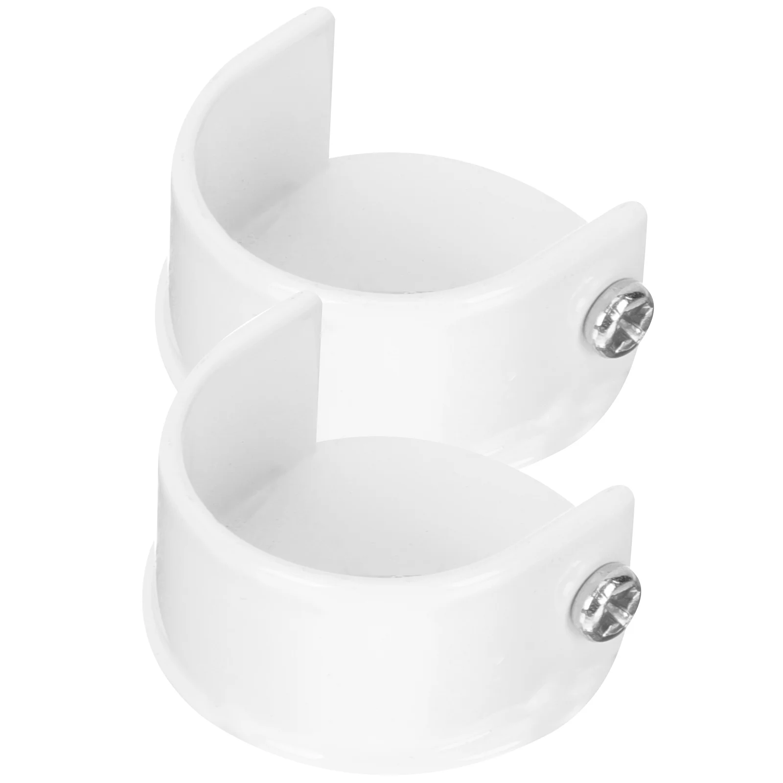 2 Pcs Curtain Rod Accessories Stand Tube Closet Bar Shape Bracket Metal Support Brackets for Rods Holder Pole End Ceramics Baby