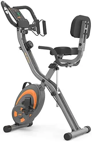 

Stationary Bike Recumbent Exercise Bike w/Arm Resistance Bands-Pulse Sensor-LCD Monitor and Easy to Assemble Indoor Cycling Bike