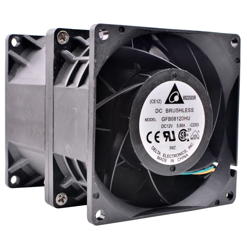 

GFB0812DHU 80x80x90mm DC12V 5.88A Servo server large air volume cooling fan