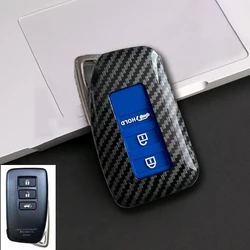 Premium Carbon ABS Car Key Case Cover (3Button Blue)