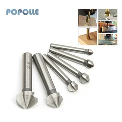 POPOLLE3 – outil de chanfreinage en acier à grande vitesse, outil de coupe, outil électrique d'ébavurage, alésage, perceuse à fraise à 90 degrés 