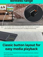 Logitech K400Plus Android Smart TV Laptop Touch Panel Wireless Touch Keyboard