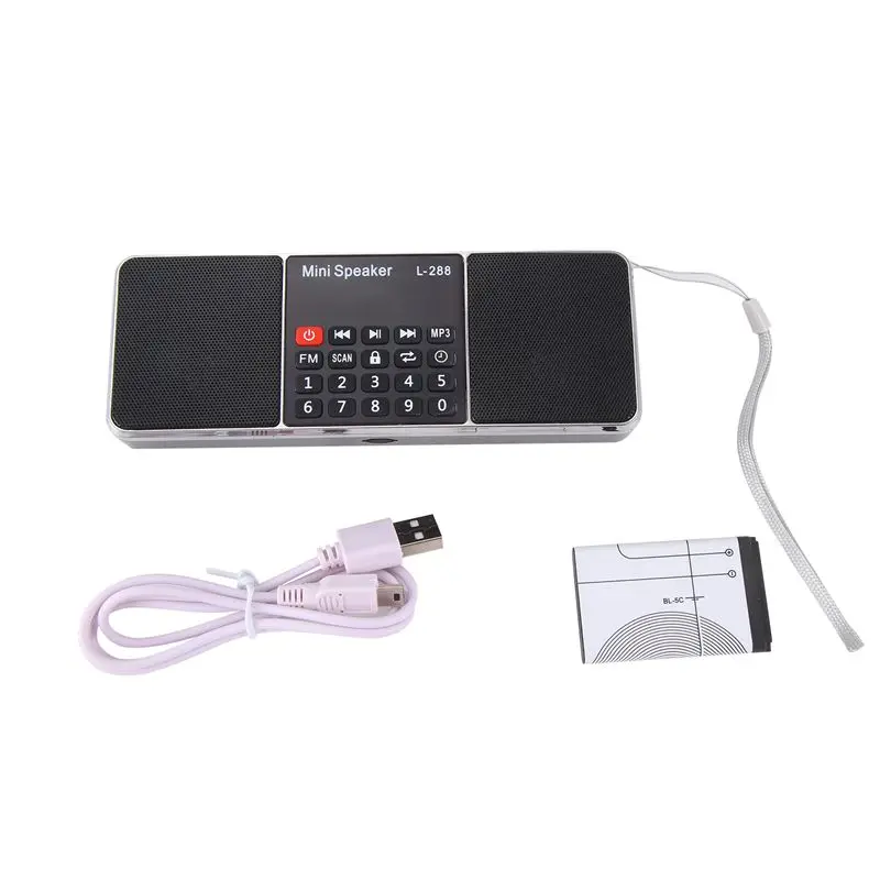 A12E-다기능 디지털 FM 라디오 미디어 스피커 MP3 음악 플레이어, TF 카드 및 USB 드라이브 지원, LED 화면 디스플레이 및 타이머 기능 탑재