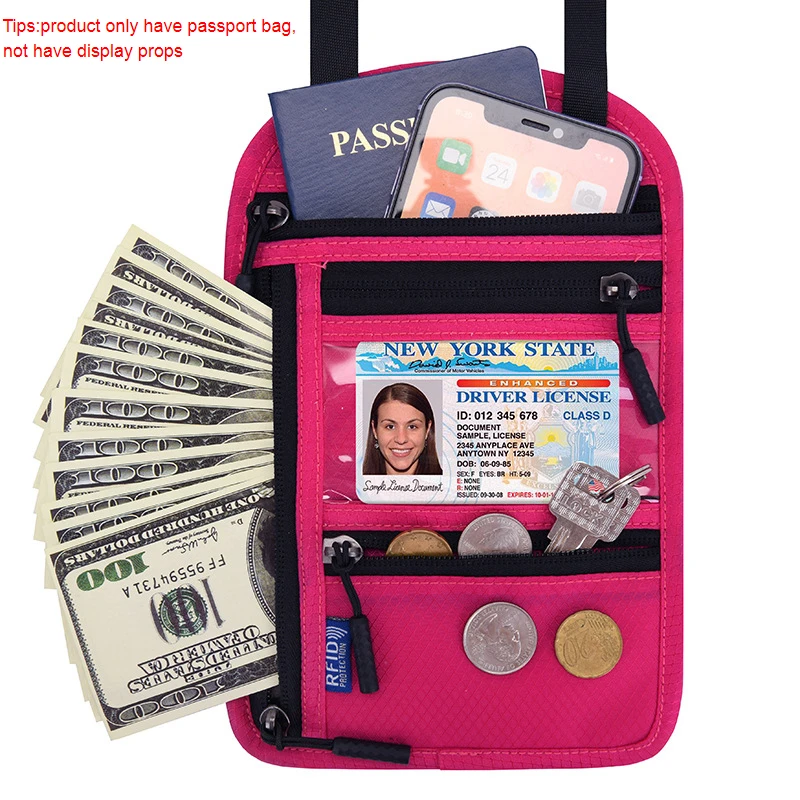 RFID Blocking Waterproof Travel Wallet & Anti-Theft Phone Purse