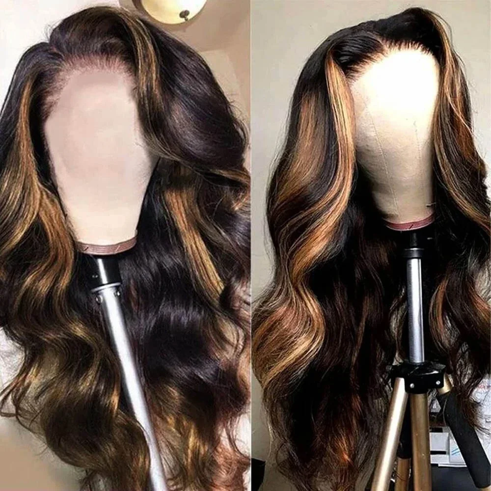 5x5 1B30 Lace Glueless Wig Human Hair Ombre Body Wave Lace Frontal Closure Wigs Hd Lace Human Hair Ready To Go Human Front Wigs 5