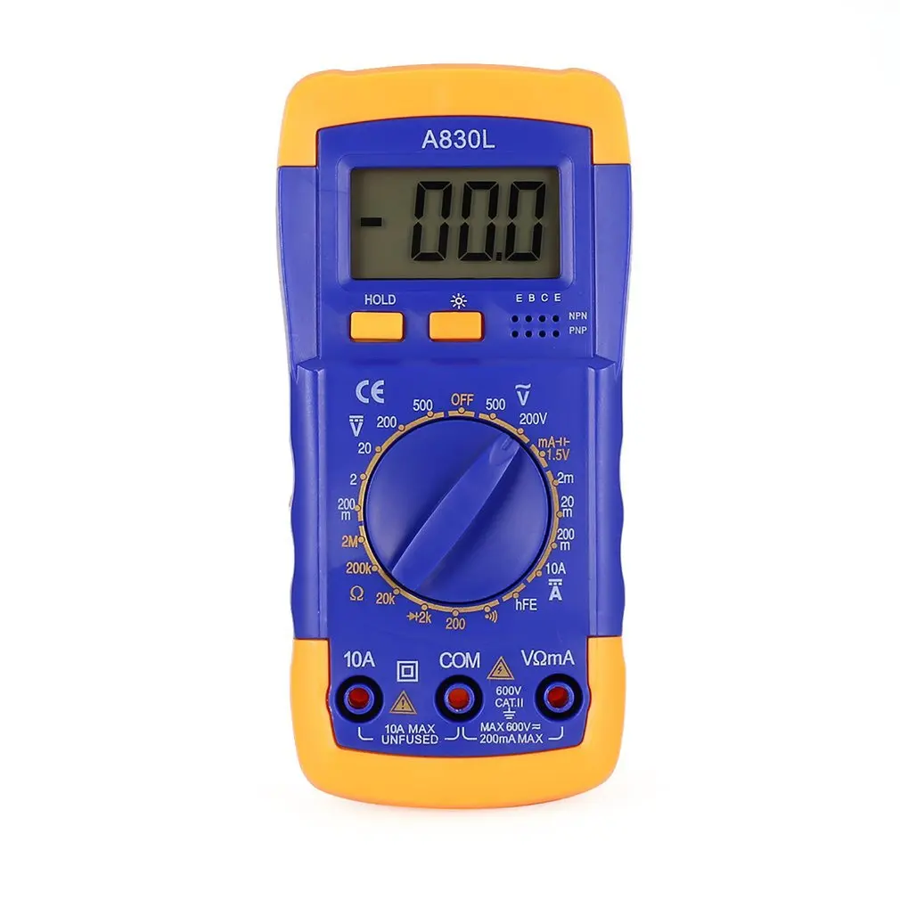 Vothen Multimetro Digitale, Tester Multimetro Voltmetro Portatile Rilevatore, Di Tensione Di Corrente AC, Multimeter Elettrico Misura DC/AC Voltage, Resistenza, Electrician Maintenance Detection Tool - Foto 4