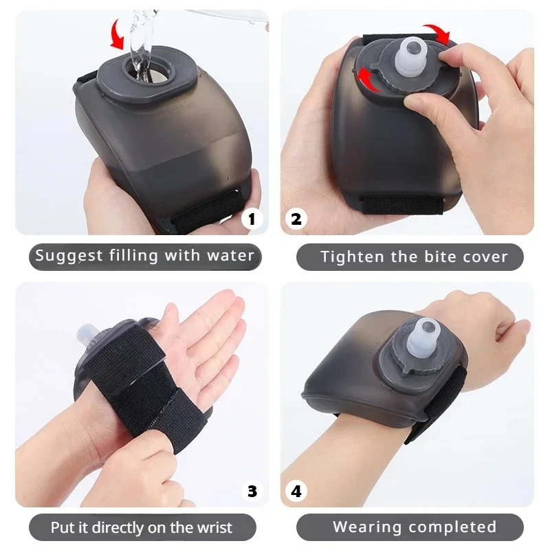 Sports wrist water bottle cycling marathon hydration tool mountaineering outdoor portable climbing wrist water bottle