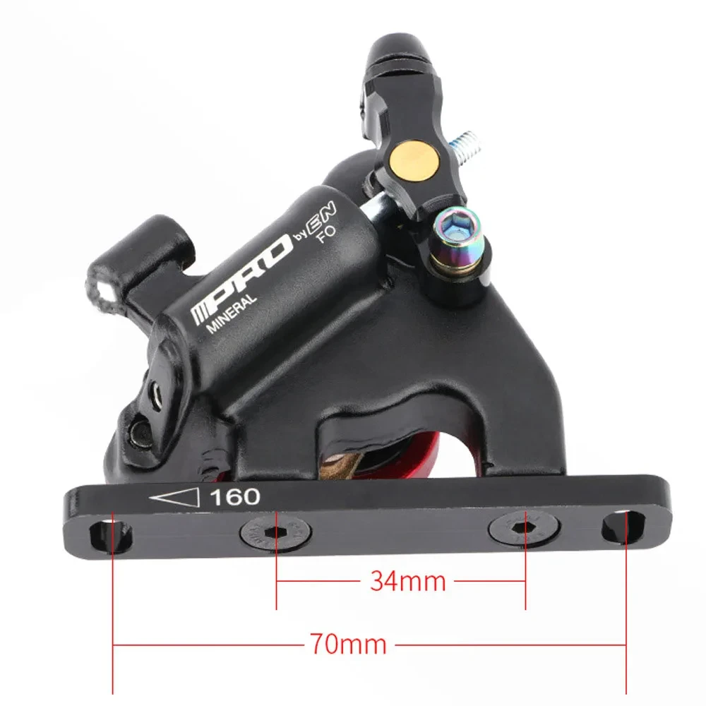 도로 유압 디스크 브레이크 세트 플랫 마운트 캘리퍼스 자전거 양측 기계 케이블 도로 자전거 브레이크 클램프