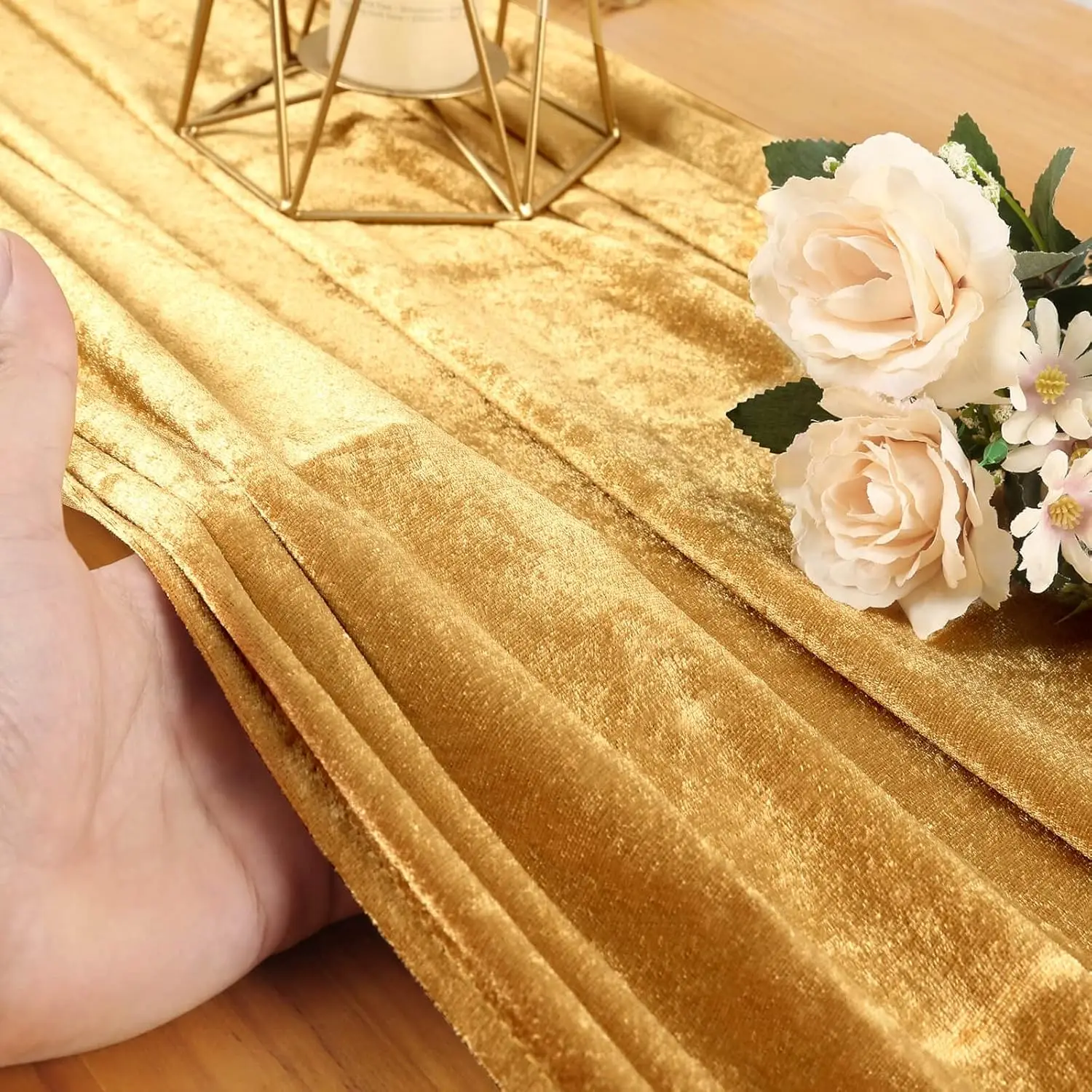 Velvet Table Runner - Luxury Wedding and Banquet Table Decor Luxurious Velvet Table Runner, Wedding Reception Baby shower Decora, Soft Table Linen Overlay, WeddingTable Runner Room Decor 5