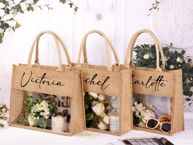 Personalized Wedding Welcome Tote Bags