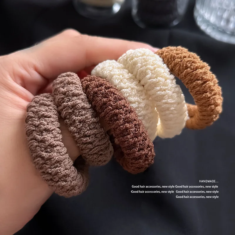 Enhanced Hair Ties Set - Durable, Wide & Thick Elastic for Stylish Ponytails and Buns