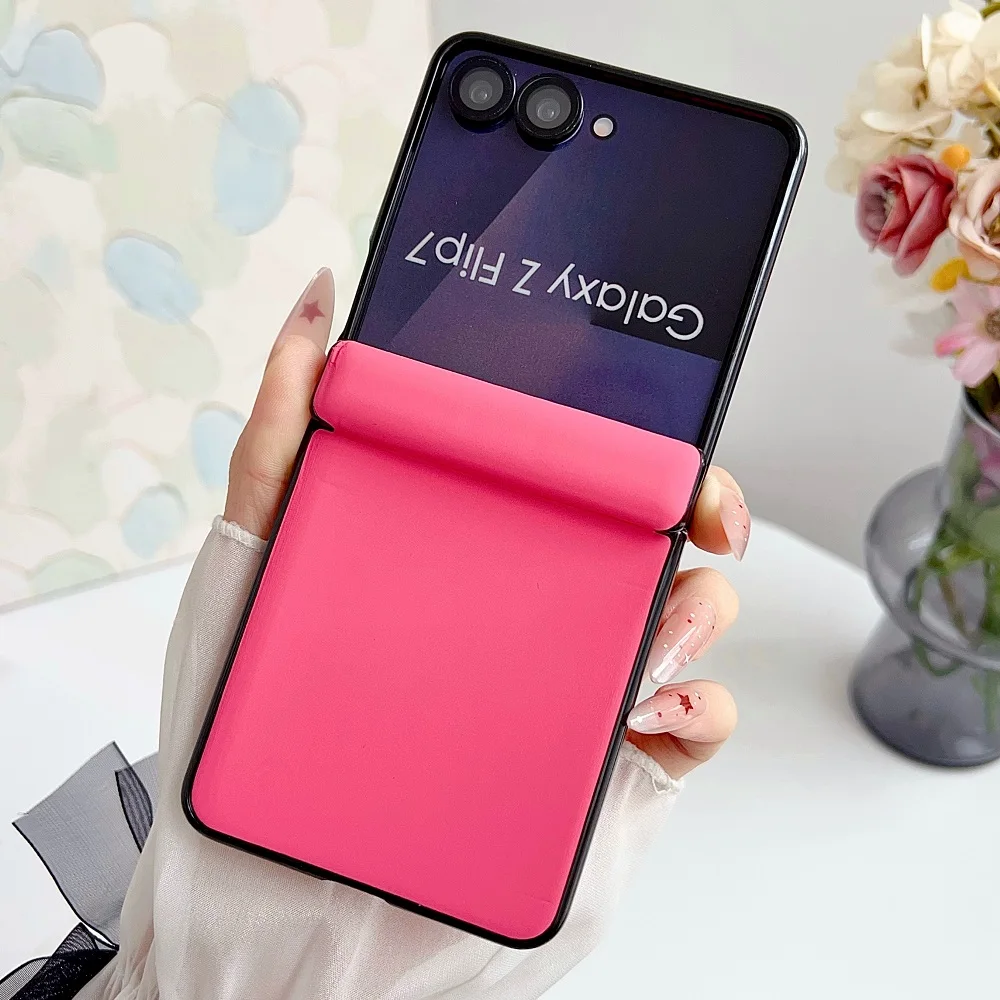 Solid Color PU Leather Magnetic Hinge Protective Phone Case - Anti-Fall Shockproof Cover