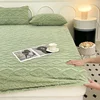 1pc Thicken Warm Fitted Bed Sheet For Winter Solid Color Taffel Velvet All-Inclusive Bed Cover Queen/King Size Fundas De Colchón 4