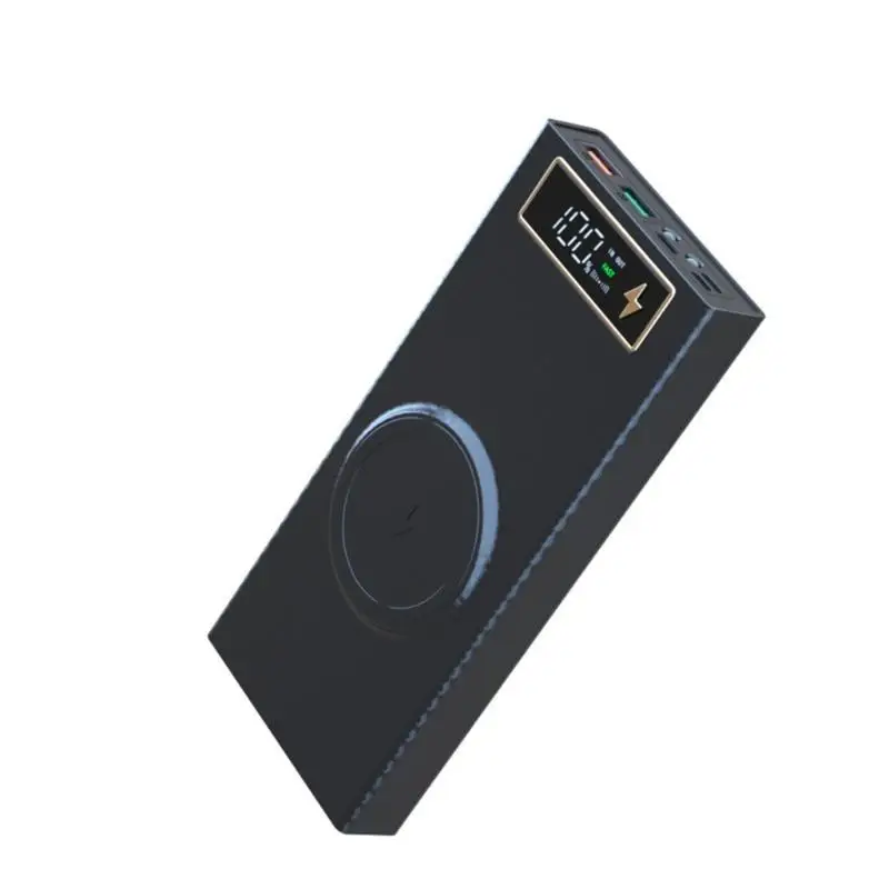 DIY Battery Holder Box with 22.5W Quick & 15W Wireless Charging and Digital Display