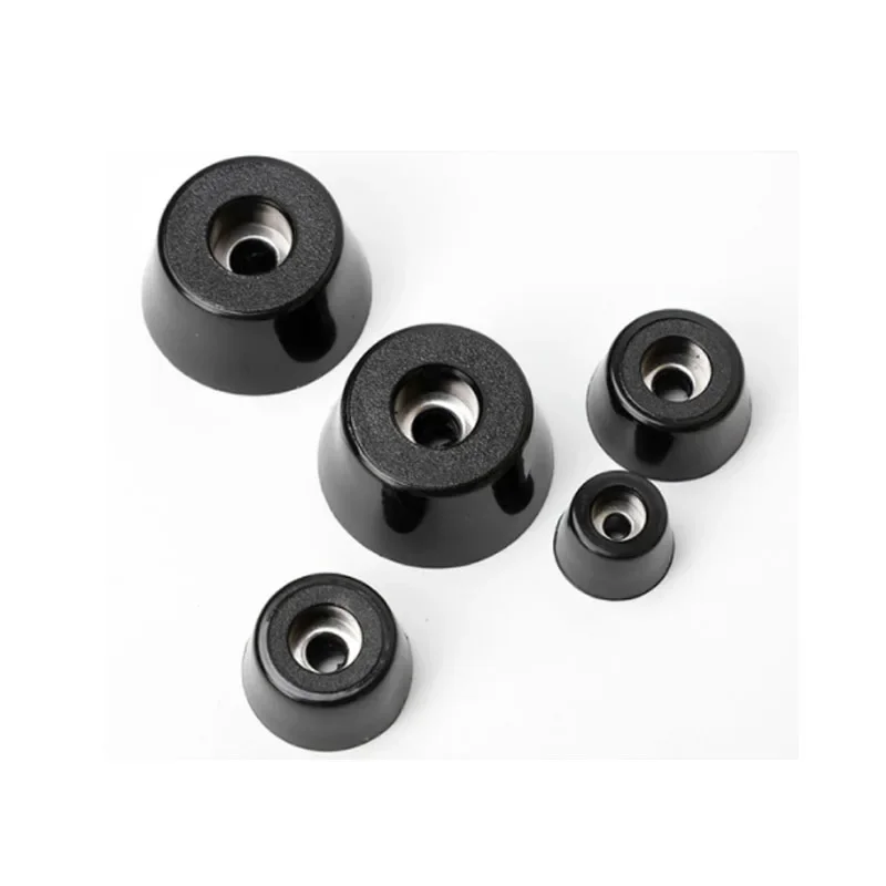 Table Foot Pad Black Foot Pad Rubber Tips Table Box Speaker Furniture Leg Shock Stand Absorber Non-slip With Gasket table foot pad table leg tips