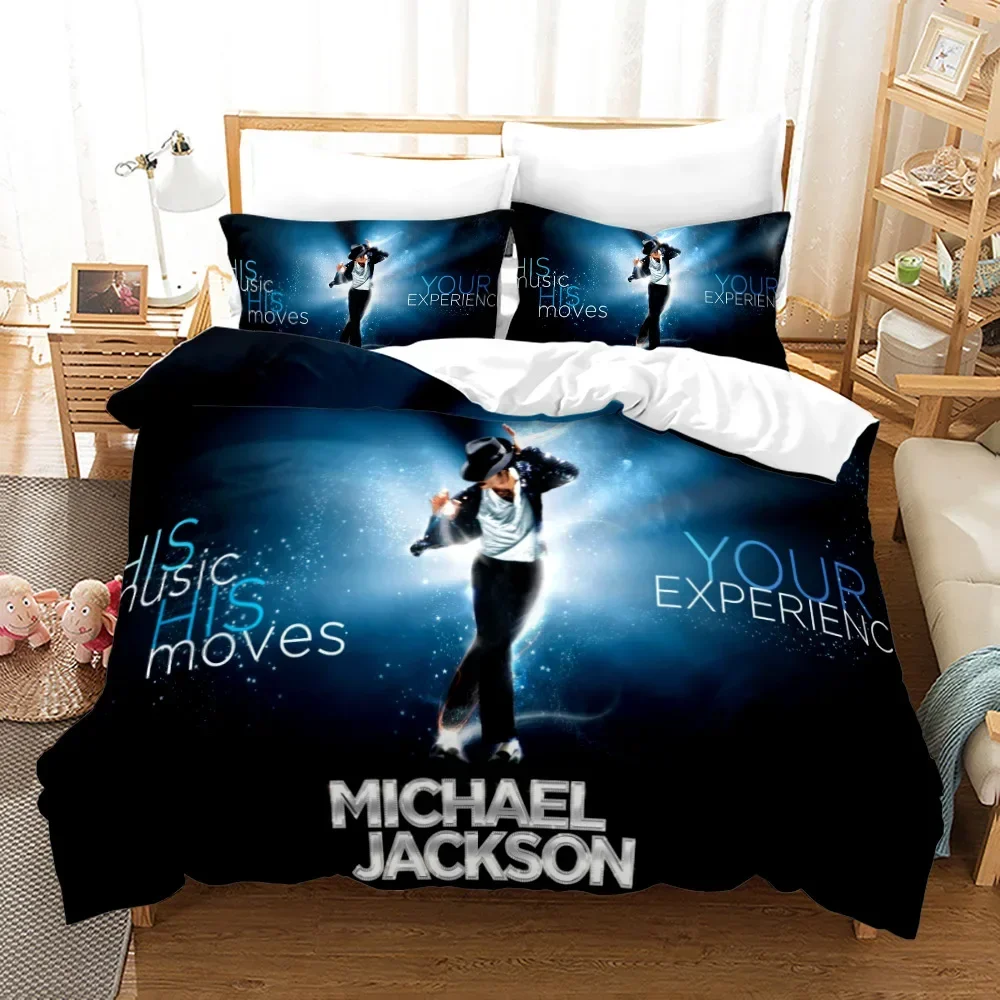 3D Printed Michael Jackson Bedding Set Duvet Cover Bedroom Comforter Single Twin King ​Size Quilt Cover Home Textile 2/3PCS 6