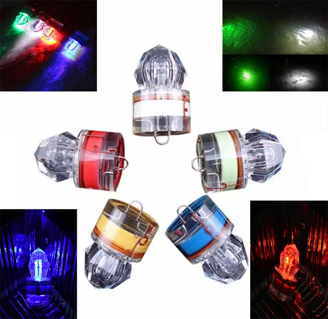 4Pcs Fishing Lure Light LED Deep Drop Underwater Attractive Fishing Light  Waterproof 5 Colors Mini Lamp - AliExpress