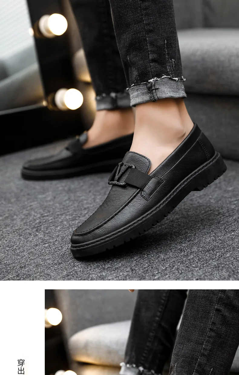 Mens Loafers Shoes Man Men Sneakers Walking Fashion Moccasins Designer Footwear Male Brand Casual Leather Boat Shoes for Men