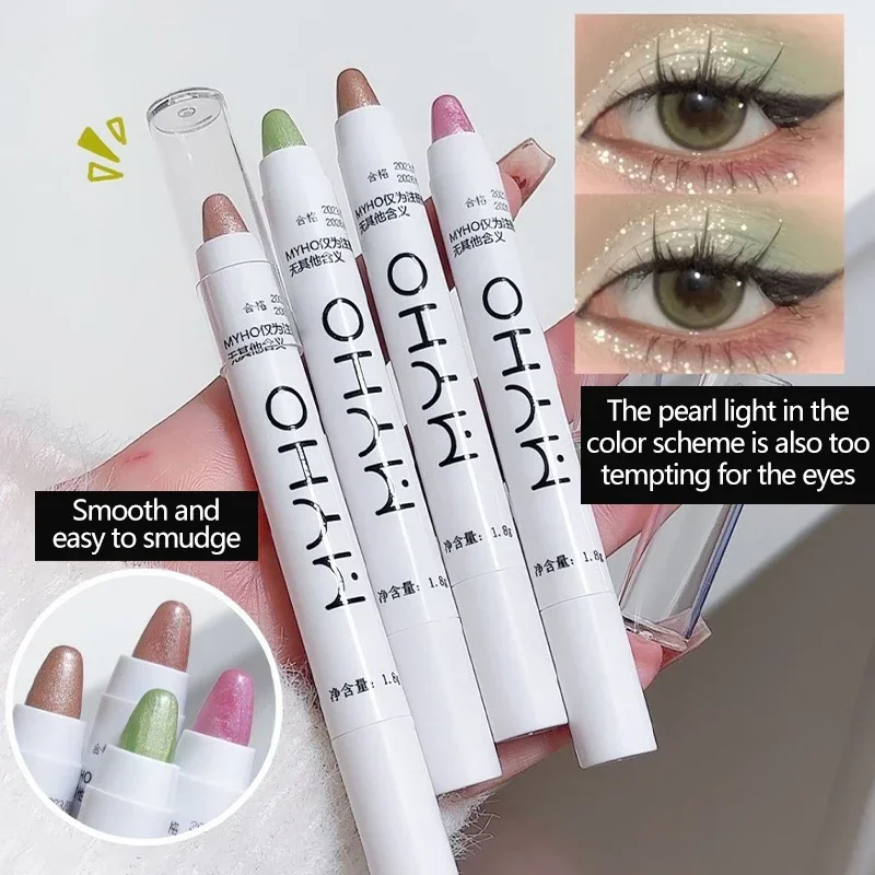 eyeliner pencil Pearl Matte White Eyeliner Pencil Eyes Head Brightening Flash Highlighter Eyeshadow Stick Waterproof Lying Silkworm Pen Cosmetic
