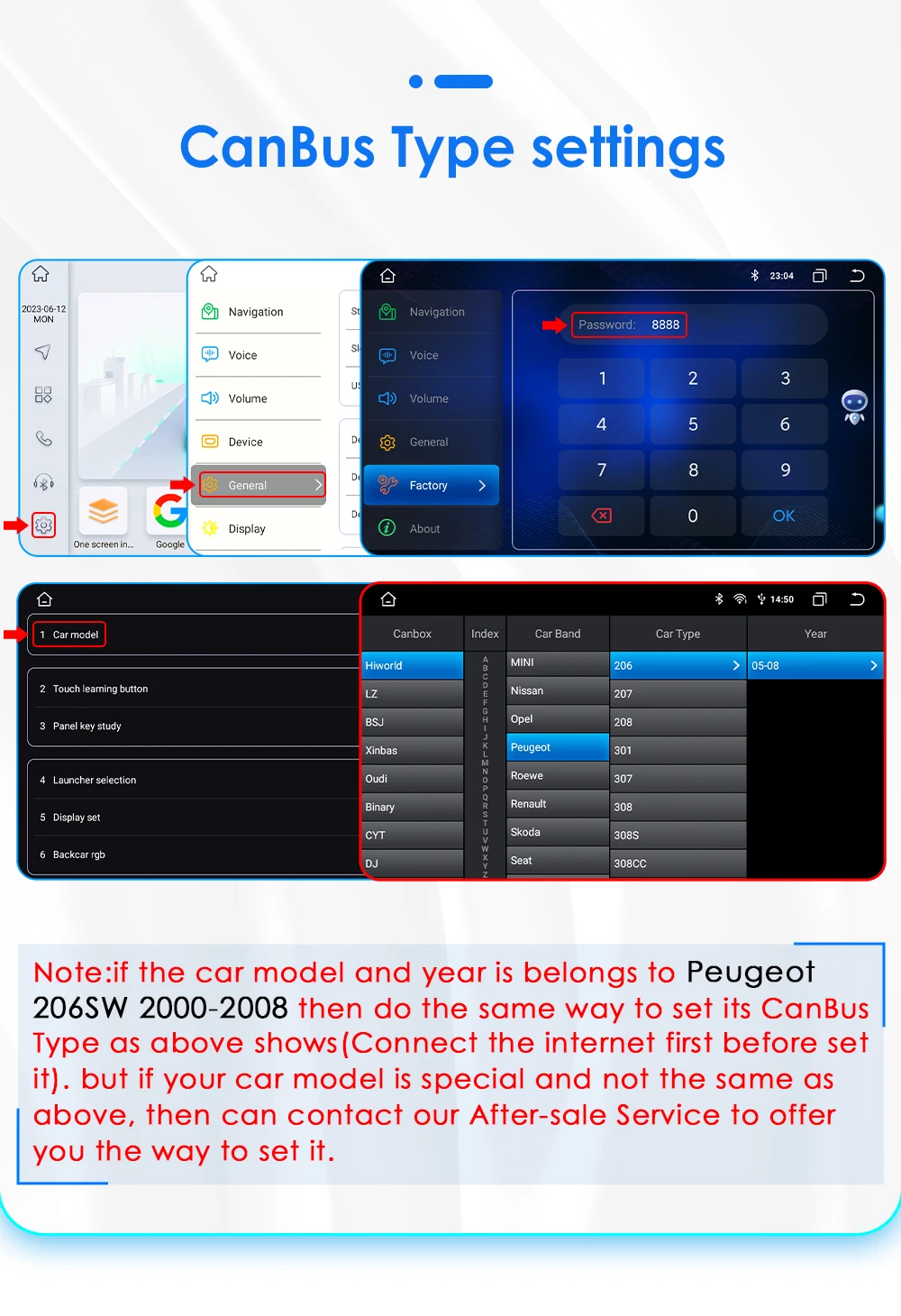 8G 128G Android 12 Auto-Multimedia-Player Für PEUGEOT 206 206CC 206 SW 2000-2008 Carplay GPS navi Video 2din Autoradio 7862 – Detail 38