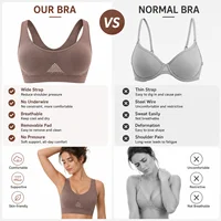 Women's Sports Bra for Small Busts Push-up Fit Fitness Running Yoga Wire-Free Plus Size Breathable Sports Bra S-5XL - Image 2