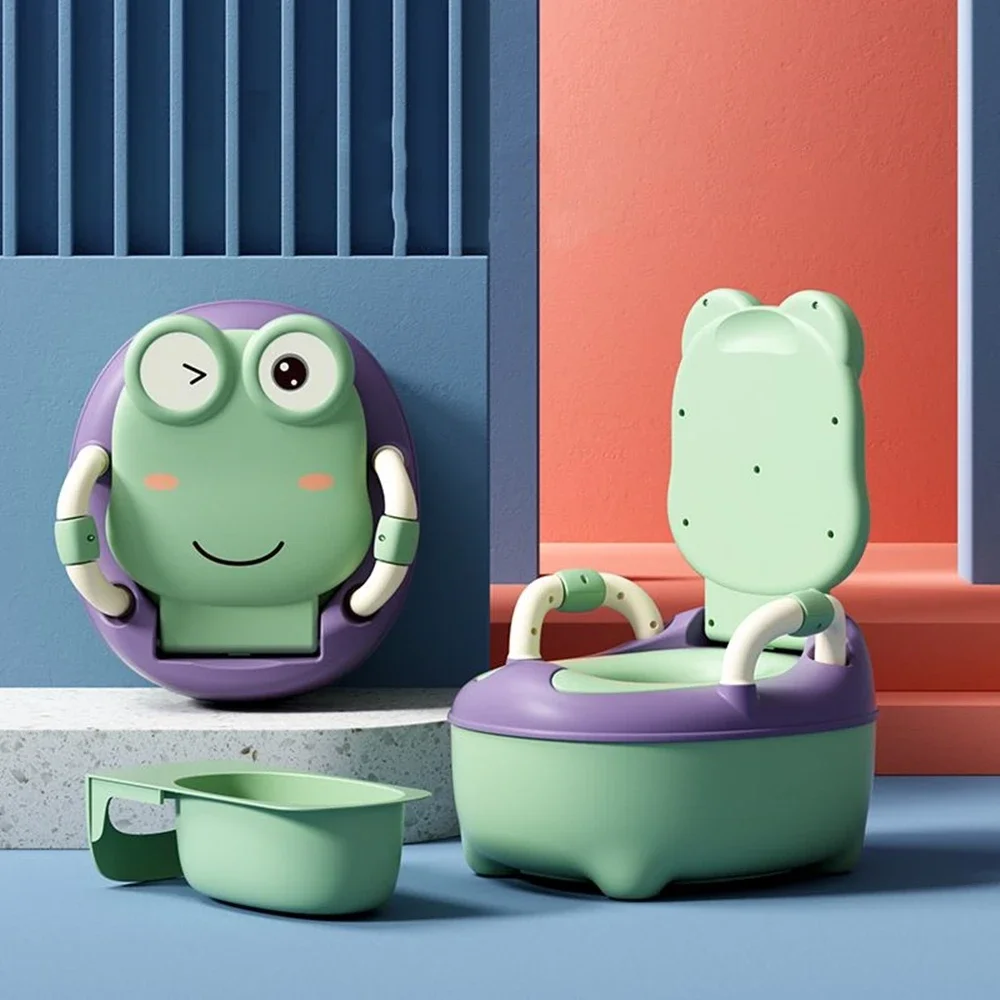 Cartoon Frog Baby Potty Toilet Seat Portable Children's Potty Training Seat Baby Boy WC Pot Baby Toilet Boy Urinal Travel Pot