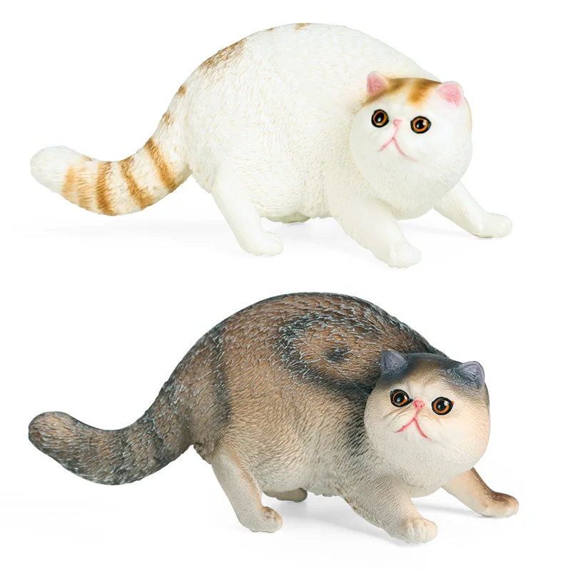 

Children's static simulation animal model plastic toy exotic short-haired cat domestic cat pet cat scene ornaments