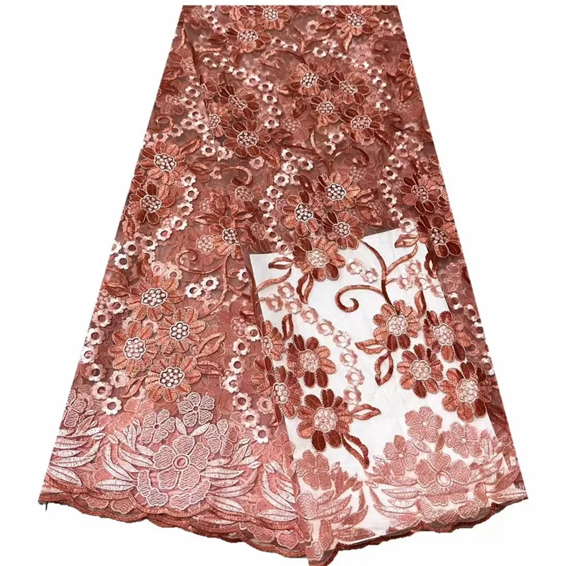 

Purple French Wedding Tulle Lace Fabric 2023 High Quality African Nigerian Net Mesh Fabric For Evening Party Dress